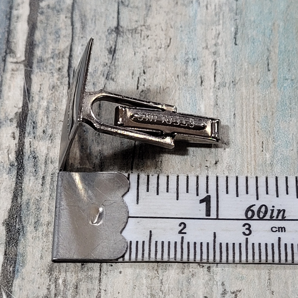 Sterling Square Cuff Links. - Picture 8 of 10